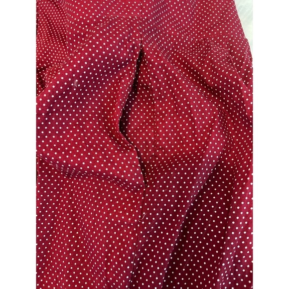 Dirndl Dress XXL Burgundy Polka Dot Oktoberfest Lace Up Bavarian Milkmaid - Picture 13 of 14